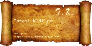 Tarcsi Klára névjegykártya